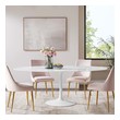 round pedestal dining table and chairs Modway Furniture Bar and Dining Tables White