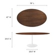 2 people dining table Modway Furniture Bar and Dining Tables Walnut