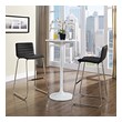 breakfast bar island with stools Modway Furniture Dining Chairs Black