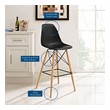 high stool table set Modway Furniture Bar and Counter Stools Black