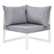 garden sofa with chaise Modway Furniture Sofa Sectionals White Gray