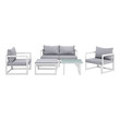 patio conversation pieces Modway Furniture Sofa Sectionals White Gray