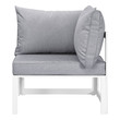unique patio seating Modway Furniture Sofa Sectionals White Gray