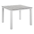 patio garden set Modway Furniture Bar and Dining Outdoor Dining Sets White Light Gray
