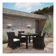 outdoor living set Modway Furniture Bar and Dining Brown White