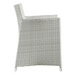 wicker outdoor chaise lounge Modway Furniture Bar and Dining Gray White