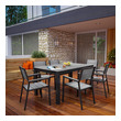 lowes outdoor dining Modway Furniture Bar and Dining Brown Gray