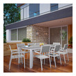 patio dining table for 8 Modway Furniture Bar and Dining White Light Gray
