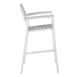 bar stool height patio chairs Modway Furniture Bar and Dining White Light Gray