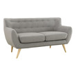 blue grey couch Modway Furniture Sofas and Armchairs Light Gray
