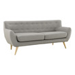 blue grey couch Modway Furniture Sofas and Armchairs Light Gray