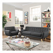 sectional couch apartment size Modway Furniture Sofas and Armchairs Gray