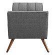 fabric wood accent chairs Modway Furniture Benches and Stools Gray