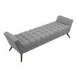 upholstered bench with a back Modway Furniture Benches and Stools Expectation Gray
