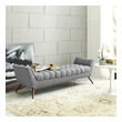 upholstered bench with a back Modway Furniture Benches and Stools Expectation Gray