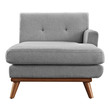 large sofa with chaise Modway Furniture Sofas and Armchairs Expectation Gray