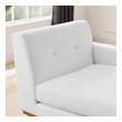 velour sectional sofa Modway Furniture Sofas and Armchairs White