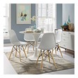 black and cream dining set Modway Furniture Dining Chairs White