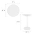 bar table and stools with backs Modway Furniture Bar and Dining Tables Bar Tables White