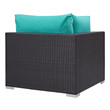 aluminum sectional patio furniture Modway Furniture Sofa Sectionals Espresso Turquoise