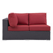 mid century velvet couch Modway Furniture Sofa Sectionals Espresso Red