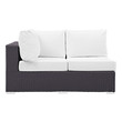sectional couch with ottoman bed Modway Furniture Sofa Sectionals Espresso White
