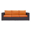 furniture piece Modway Furniture Sofa Sectionals Espresso Orange