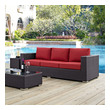 outdoor corner sofa with table Modway Furniture Sofa Sectionals Espresso Red