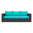 cheap outdoor patio furniture Modway Furniture Sofa Sectionals Espresso Turquoise