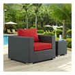brown chair Modway Furniture Sofa Sectionals Chairs Canvas Red