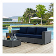 outdoor patio seating furniture Modway Furniture Sofa Sectionals Canvas Navy