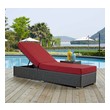 patio table with 2 chairs Modway Furniture Daybeds and Lounges Canvas Red