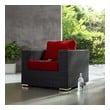comfortable leather accent chair Modway Furniture Sofa Sectionals Canvas Red
