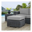 ottoman bench velvet Modway Furniture Sofa Sectionals Canvas Gray