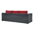 blue velvet tufted sectional Modway Furniture Sofa Sectionals Canvas Red