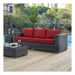 blue velvet tufted sectional Modway Furniture Sofa Sectionals Canvas Red