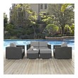 corner garden sofa and dining table Modway Furniture Sofa Sectionals Canvas Gray