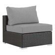 white aluminum patio dining set Modway Furniture Sofa Sectionals Canvas Gray
