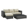 sectional lounges Modway Furniture Sofa Sectionals Canvas Antique Beige