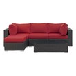 cheap patio couch set Modway Furniture Sofa Sectionals Canvas Red