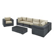 very 3 piece living room set Modway Furniture Sofa Sectionals Canvas Antique Beige