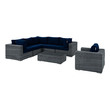 all black sectional sofa Modway Furniture Sofa Sectionals Canvas Navy
