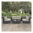 black conversation patio sets Modway Furniture Sofa Sectionals Canvas Antique Beige