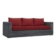 cheap l shape garden sofa Modway Furniture Sofa Sectionals Canvas Red