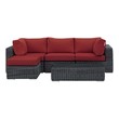 white outdoor sectional sofa Modway Furniture Sofa Sectionals Canvas Red