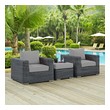 double chaise sectional outdoor Modway Furniture Sofa Sectionals Canvas Gray