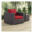 one arm lounge chair Modway Furniture Sofa Sectionals Chairs Espresso Red