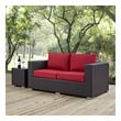 long couches for sale Modway Furniture Sofa Sectionals Espresso Red