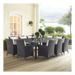 gray dining room table set Modway Furniture Bar and Dining Espresso