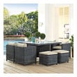 best outdoor dining furniture Modway Furniture Bar and Dining Outdoor Dining Sets Antique Canvas Beige
